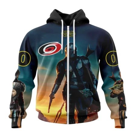 NHL Personalized Name And Number, Carolina Hurricanes Special Star Wars The Mandalorian Design,QTNHL Personalized Name And Number,080524B711