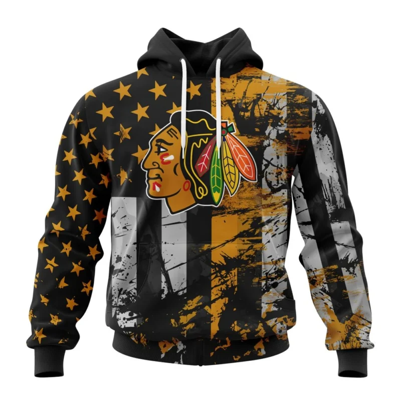 Chicago Blackhawks, Specialized Jersey For America,QTNHL080524A3240