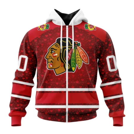 NHL Personalized Name And Number, Chicago Blackhawks Special Gift For Valentines Day,QTNHL Personalized Name And Number,080524B1005