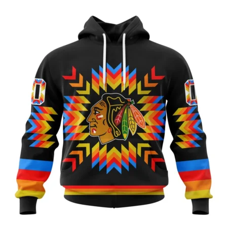 NHL Chicago Blackhawks Special Design With Native Pattern,QTNHL080524A1037