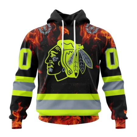 NHL Chicago Blackhawks Special Design Honoring Firefighters,QTNHL080524A1101