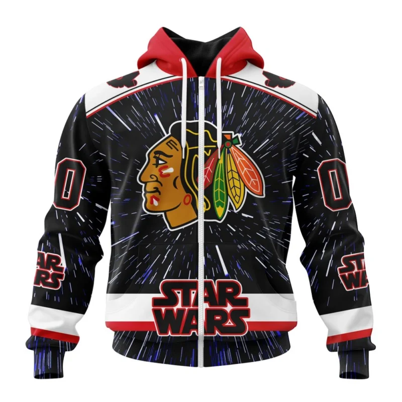 NHL Personalized Name And Number, Chicago Blackhawks Special Star Wars Design,QTNHL Personalized Name And Number,080524B1131