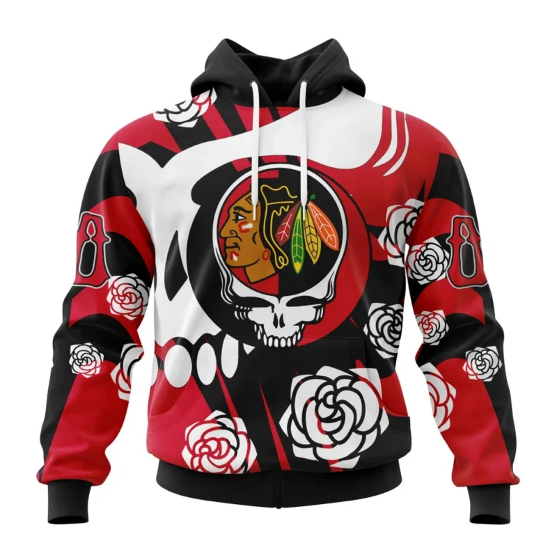 NHL Chicago Blackhawks Special Grateful Dead Design,QTNHL080524A1287