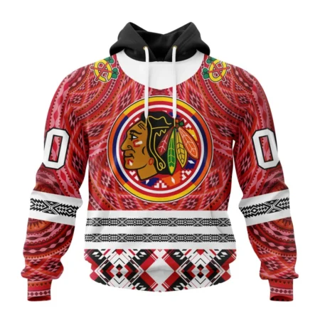 NHL Chicago Blackhawks Special Design With Native Pattern,QTNHL080524A1333