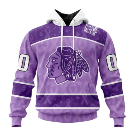 NHL Chicago Blackhawks New Lavender Hockey Fight Cancer,QTNHL080524A1493