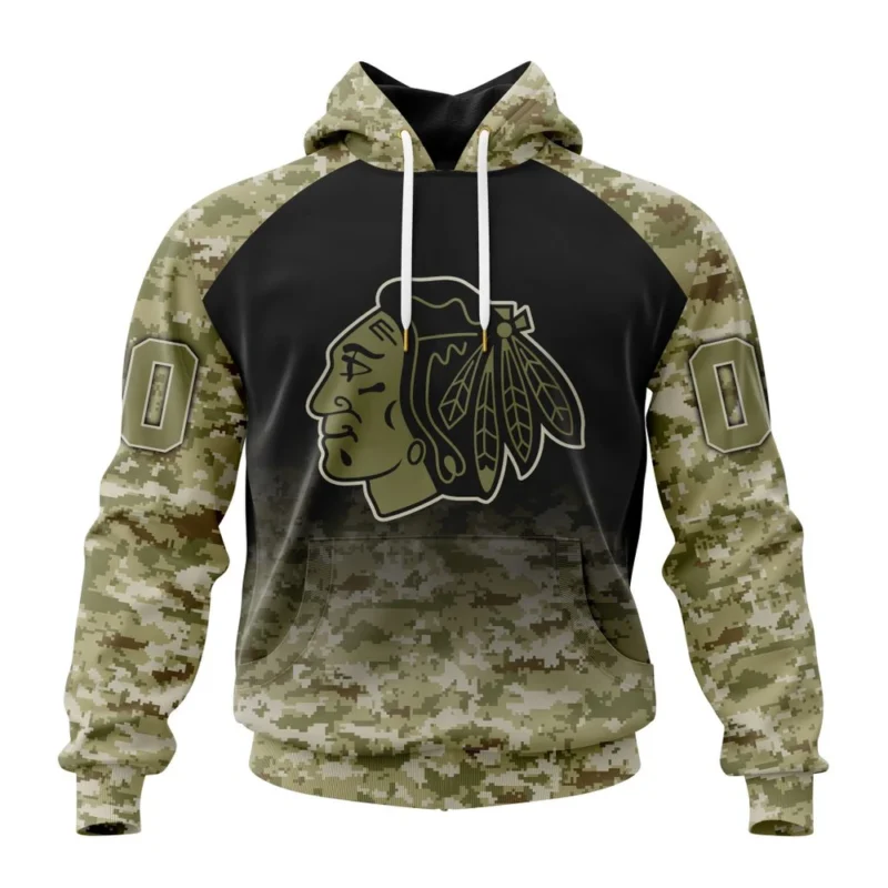 NHL Chicago Blackhawks Special Camo Design For Veterans Day,QTNHL080524A1787