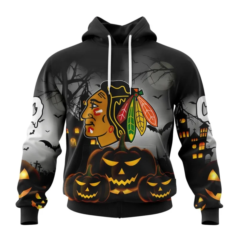 NHL Chicago Blackhawks Special Design For Halloween,QTNHL080524A2006