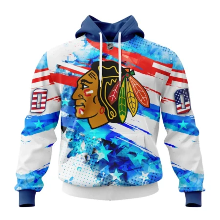 Chicago Blackhawks, Special Concept For Independence Day,QTNHL080524A2154