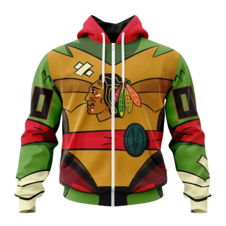 NHL Personalized Name And Number, Chicago Blackhawks Special Teenage Mutant Ninja Turtles Design,QTNHL Personalized Name And Number,080524B2280