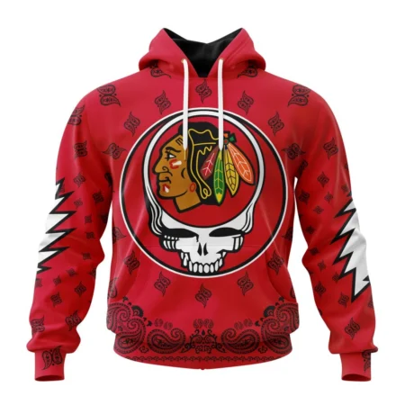 NHL Chicago Blackhawks Special Grateful Dead Design,QTNHL080524A238