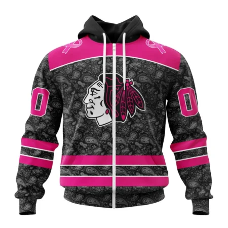 NHL Personalized Name And Number, Chicago Blackhawks Special Pink In The Rink Fight Breast Cancer,QTNHL Personalized Name And Number,080524B252