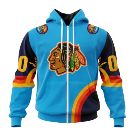 NHL Personalized Name And Number, Chicago Blackhawks Special All-Star Game Design With Atlantic Ocean,QTNHL Personalized Name And Number,080524B2575