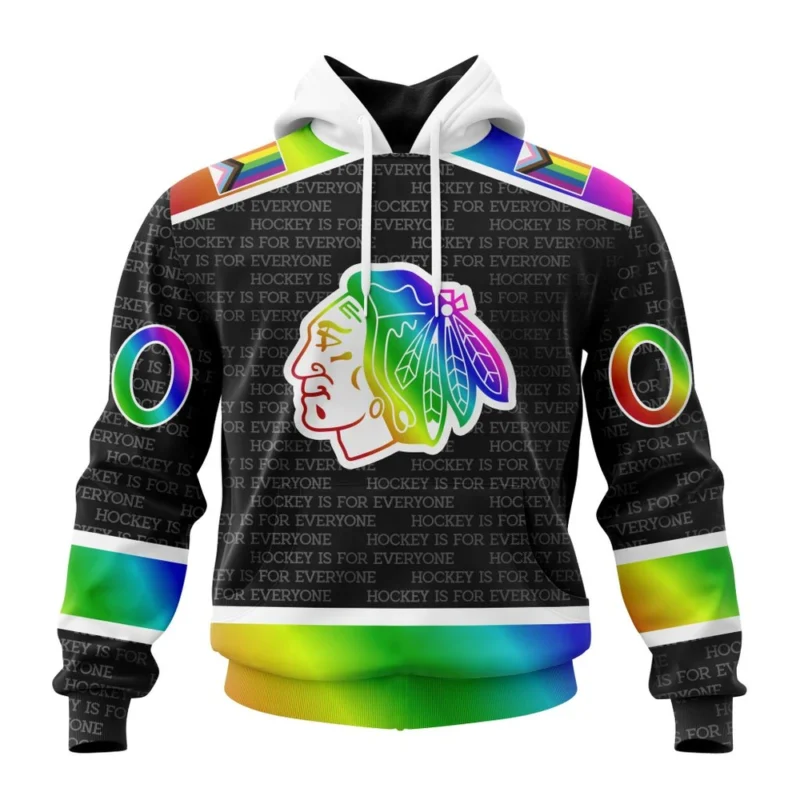 NHL Chicago Blackhawks Special Pride Design Hockey Is For Everyone,QTNHL080524A2720