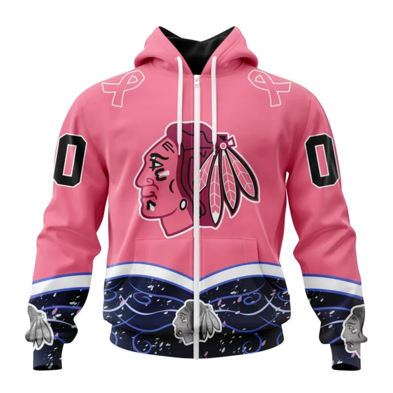 NHL Chicago Blackhawks, Specialized Unisex For Hockey Fights Cancer,QTNHL 080524B2834