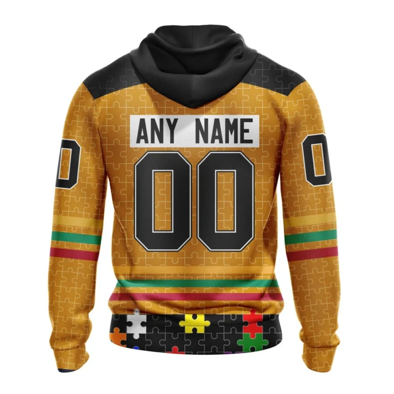 NHL Personalized Name And Number, Chicago Blackhawks, Specialized Fearless Aganst Autism ,QTNHL Personalized Name And Number,080524B291