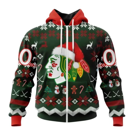 NHL Personalized Name And Number, Chicago Blackhawks, Specialized Unisex Christmas Is Coming,QTNHL Personalized Name And Number,080524B325