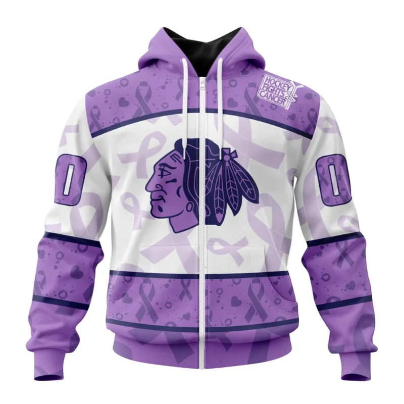 NHL Personalized Name And Number, Chicago Blackhawks Special Lavender Fight Cancer,QTNHL Personalized Name And Number,080524B343