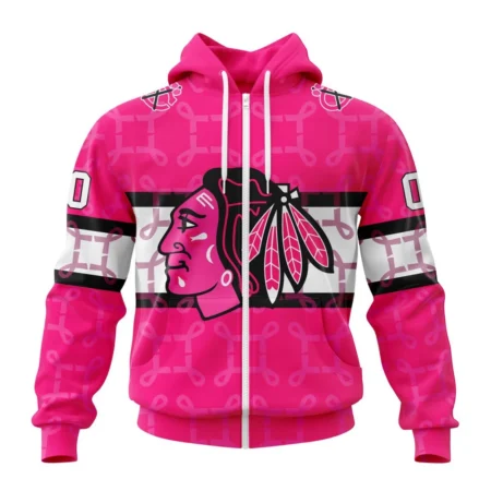 NHL Chicago Blackhawks, Specialized Design I Pink I Can, In October We Wear Pink Breast Cancer,QTNHL 080524B3627