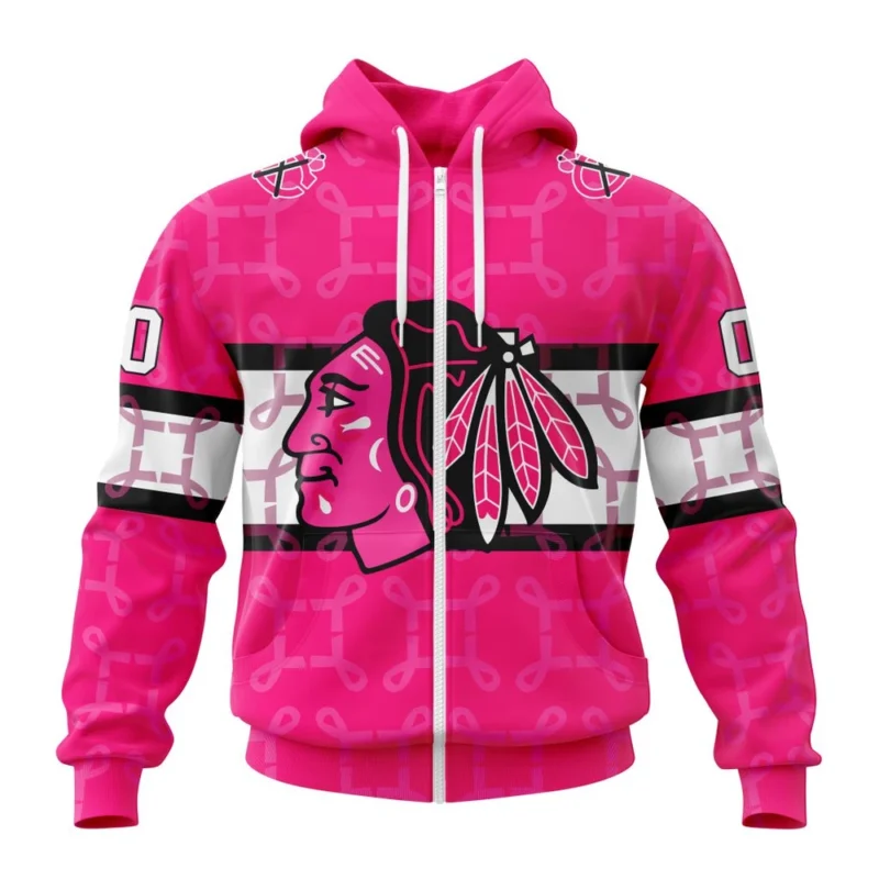 NHL Chicago Blackhawks, Specialized Design I Pink I Can, In October We Wear Pink Breast Cancer,QTNHL 080524B3627