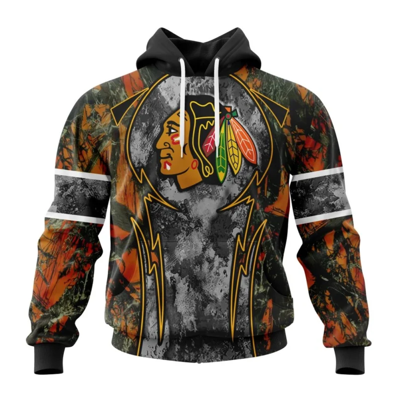 NHL Chicago Blackhawks, Specialized Design Wih Camo Concepts For Hungting In Forest,QTNHL080524A3658