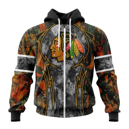 NHL Chicago Blackhawks, Specialized Design Wih Camo Concepts For Hungting In Forest,QTNHL 080524B3658