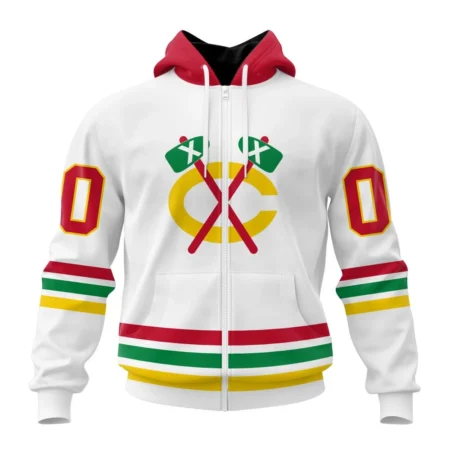 NHL Personalized Name And Number, Chicago Blackhawks Special Whiteout Design,QTNHL Personalized Name And Number,080524B577