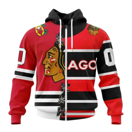 NHL Personalized Name And Number, Chicago Blackhawks Special Home Mix Reverse Retro Personalized Kits,QTNHL Personalized Name And Number,080524B941