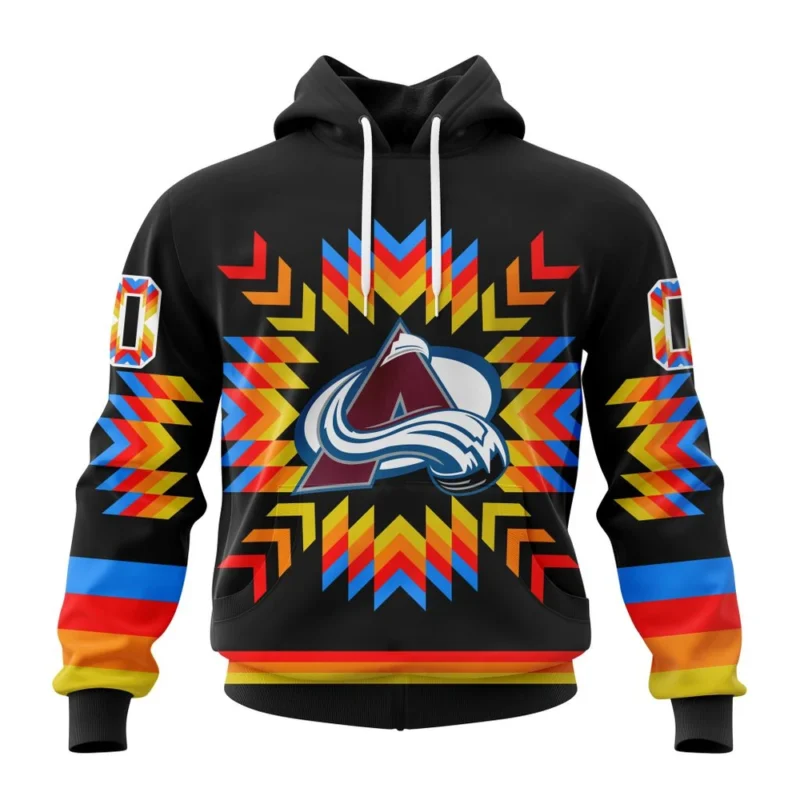 NHL Colorado Avalanche Special Design With Native Pattern,QTNHL080524A1038