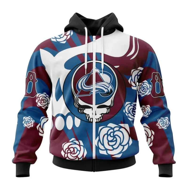 NHL Personalized Name And Number, Colorado Avalanche Special Grateful Dead Design,QTNHL Personalized Name And Number,080524B1288