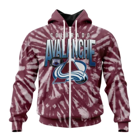 NHL Personalized Name And Number, Colorado Avalanche Special Retro Vintage Tie Dye,QTNHL Personalized Name And Number,080524B135