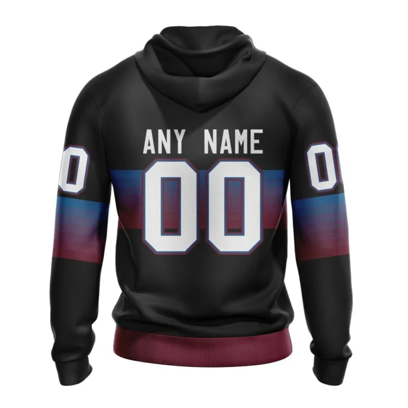 NHL Personalized Name And Number, Colorado Avalanche Special Black And Gradient Design,QTNHL Personalized Name And Number,080524B1419