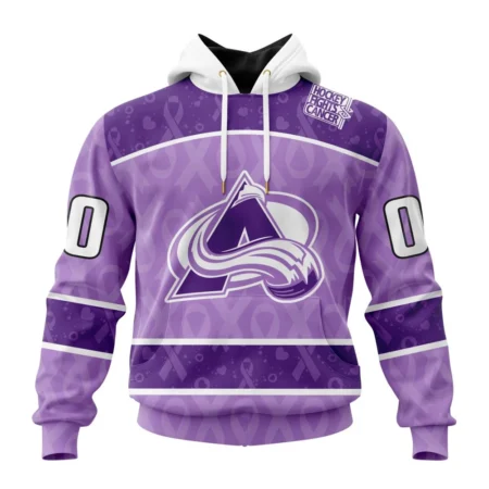 NHL Colorado Avalanche New Lavender Hockey Fight Cancer,QTNHL080524A1494