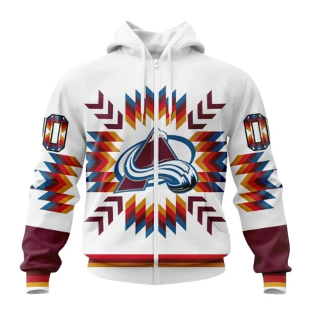 NHL Personalized Name And Number, Colorado Avalanche Special Design With Native Pattern,QTNHL Personalized Name And Number,080524B1591