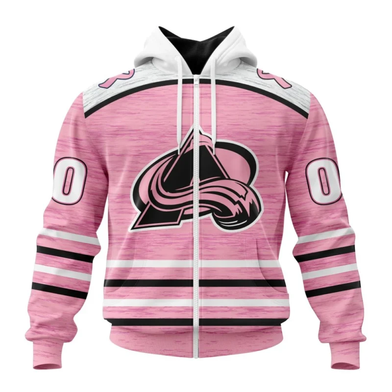 NHL Personalized Name And Number, Colorado Avalanche Special Pink Fight Breast Cancer Design,QTNHL Personalized Name And Number,080524B1756