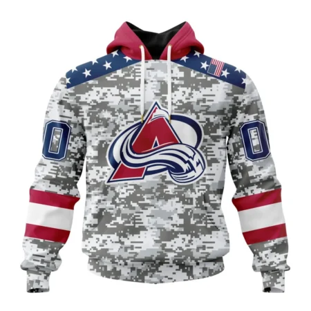 NHL Colorado Avalanche Special Camo Design For Veterans Day,QTNHL080524A1812