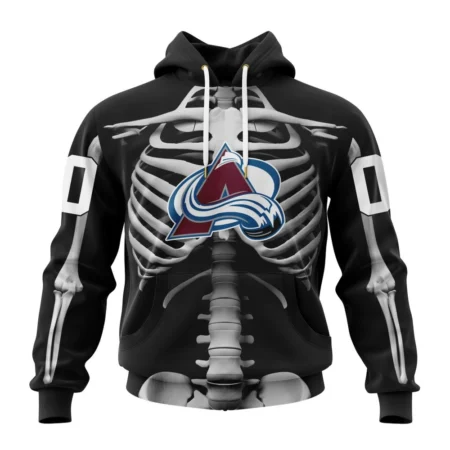 NHL Colorado Avalanche Special Skeleton Costume For Halloween,QTNHL080524A2038