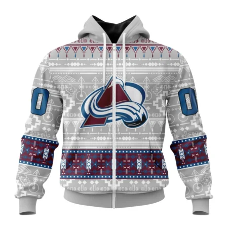 NHL Personalized Name And Number, Colorado Avalanche Special Native Design,QTNHL Personalized Name And Number,080524B2068