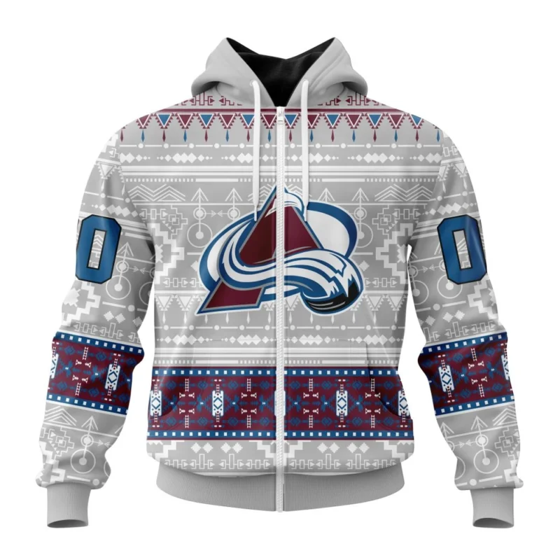 NHL Personalized Name And Number, Colorado Avalanche Special Native Design,QTNHL Personalized Name And Number,080524B2068