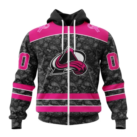 NHL Personalized Name And Number, Colorado Avalanche Special Pink In The Rink Fight Breast Cancer,QTNHL Personalized Name And Number,080524B2092