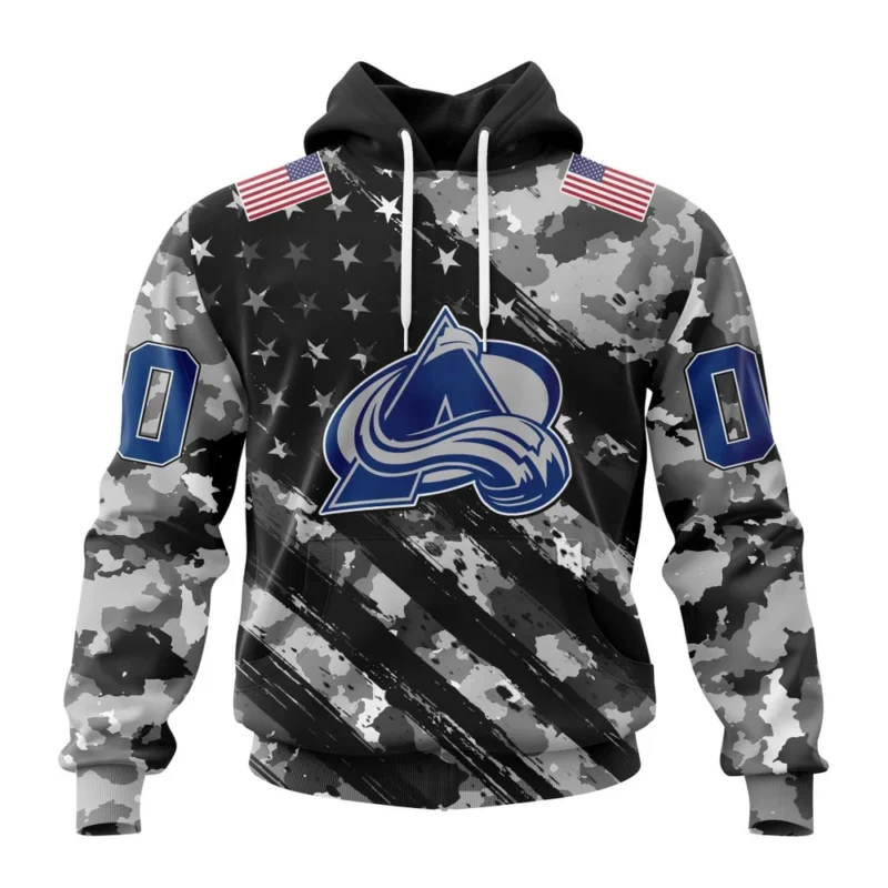 NHL Colorado Avalanche Special Camo Military Design,QTNHL080524A2186