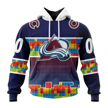 NHL Colorado Avalanche Special Autism Awareness Design ,QTNHL080524A2249