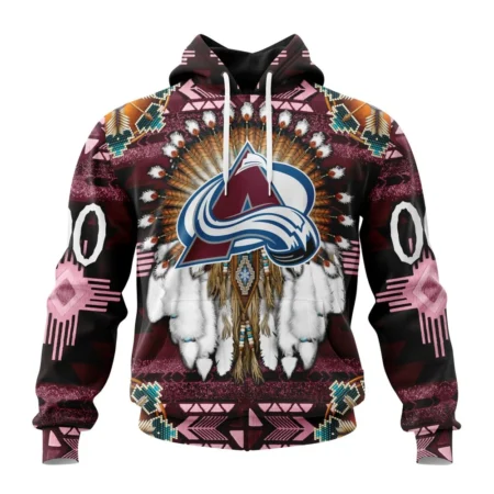 NHL Colorado Avalanche Special Native Costume Design,QTNHL080524A2692