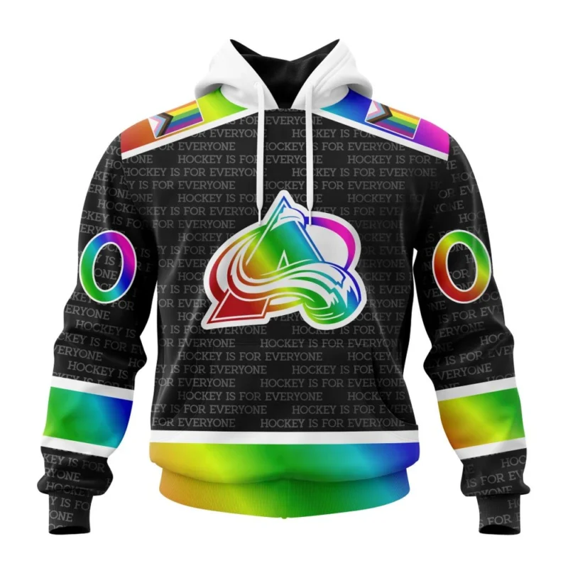 NHL Colorado Avalanche Special Pride Design Hockey Is For Everyone,QTNHL080524A2721