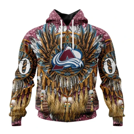 NHL Colorado Avalanche Special Native Costume Design,QTNHL080524A2749