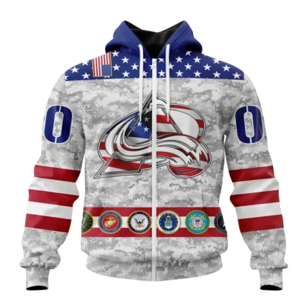 NHL Personalized Name And Number, Colorado Avalanche Armed Forces Appreciation,QTNHL Personalized Name And Number,080524B2776