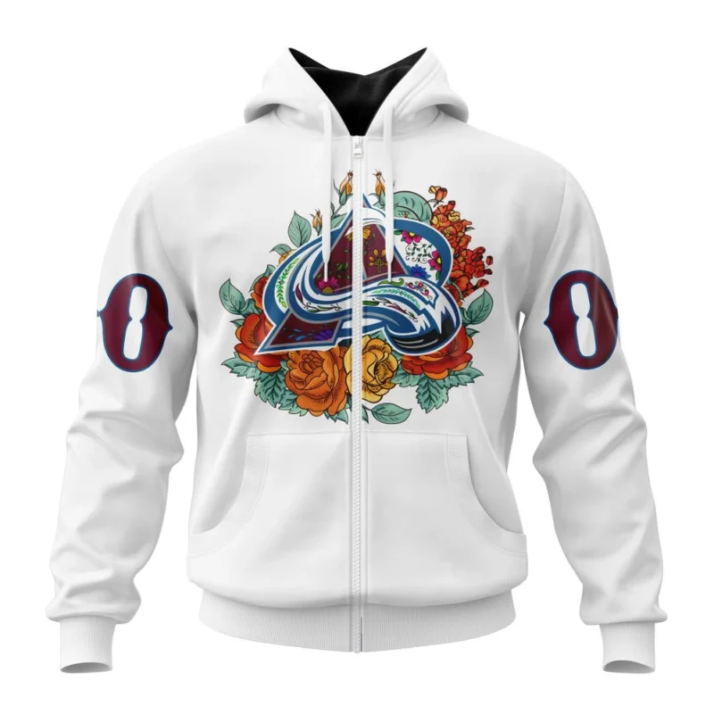 NHL Colorado Avalanche, Specialized Unisex Kits Dia De Muertos,QTNHL 080524B2869