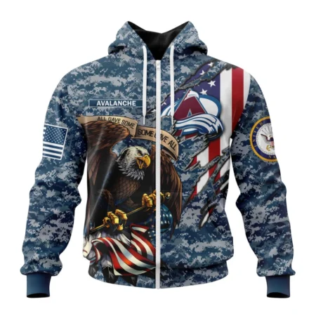 NHL Colorado Avalanche Honor Us Navy Veterans,QTNHL 080524B3160