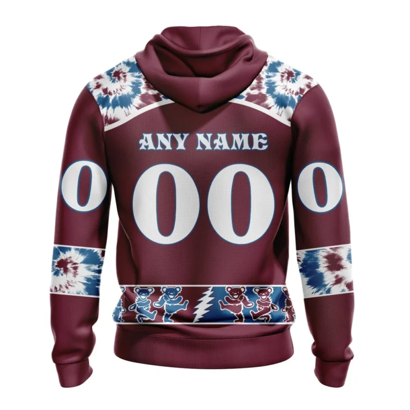 NHL Personalized Name And Number, Colorado Avalanche Special Grateful Dead Design,QTNHL Personalized Name And Number,080524B32