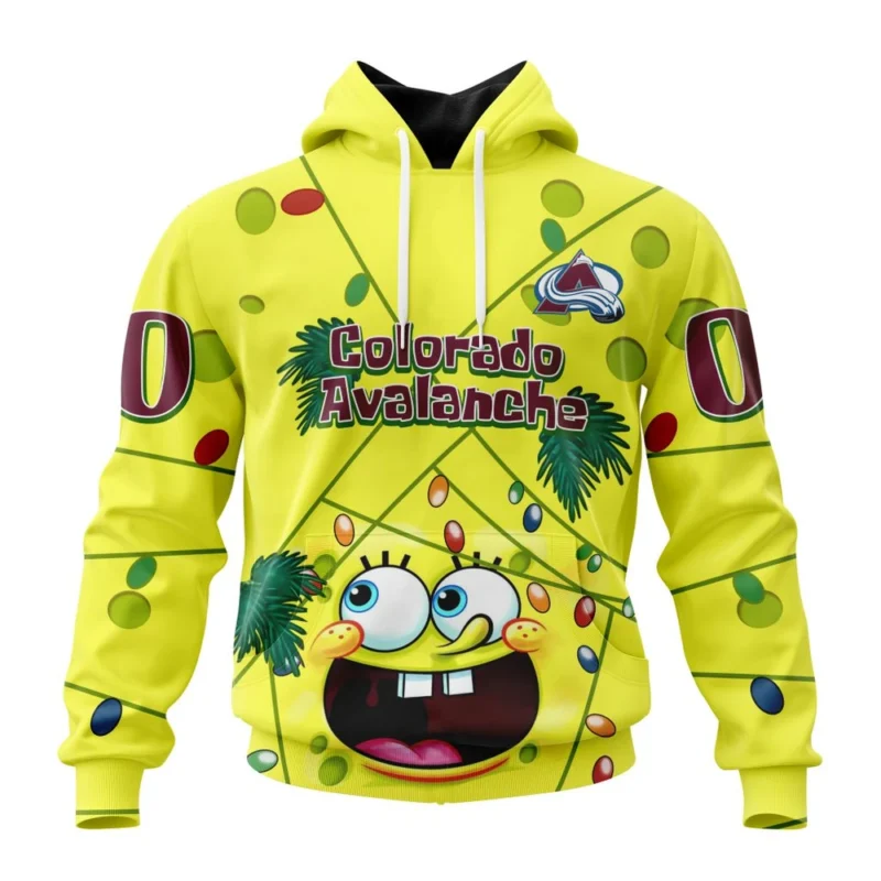 Colorado Avalanche, Specialized Jersey With Spongebob ,QTNHL080524A3274