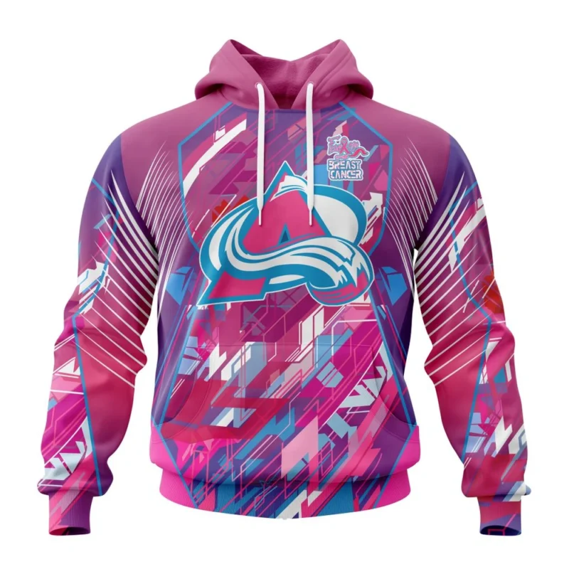 NHL Colorado Avalanche, Specialized Design I Pink I Can, Fearless Again Breast Cancer,QTNHL080524A3576